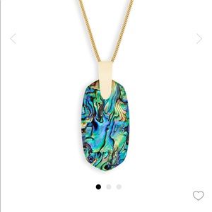 Kendra Scott Inez Long gold necklace abalone